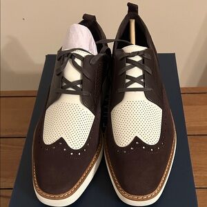 Cole Haan Brown and White Wingtip Derbys